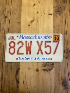 Vintage Massachusetts The Spirit of America US Car License Number Plate 82W X57 - Foto 1 di 1