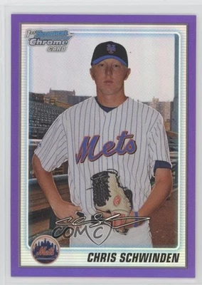 2010 Bowman Chrome Prospects Purple Refractor /899 Chris Schwinden #BCP166 - Image 1 of 2