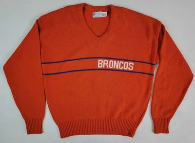 Suéter De Colección Denver Broncos Años 80 Cliff Engle Naranja Crush Cuello en V NFL XL USADO EN EXCELENTE CONDICIÓN Foto 1 de 4