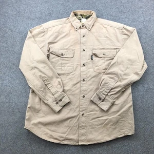 Remington Shirt Mens Large Tan Long Sleeve Button Down Field Hunting 17115N - Picture 1 of 9