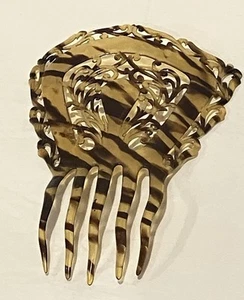 Antique Victorian Celluloid Spanish Hair Comb Mantilla Faux Tortoise Shell Large - Picture 1 of 4