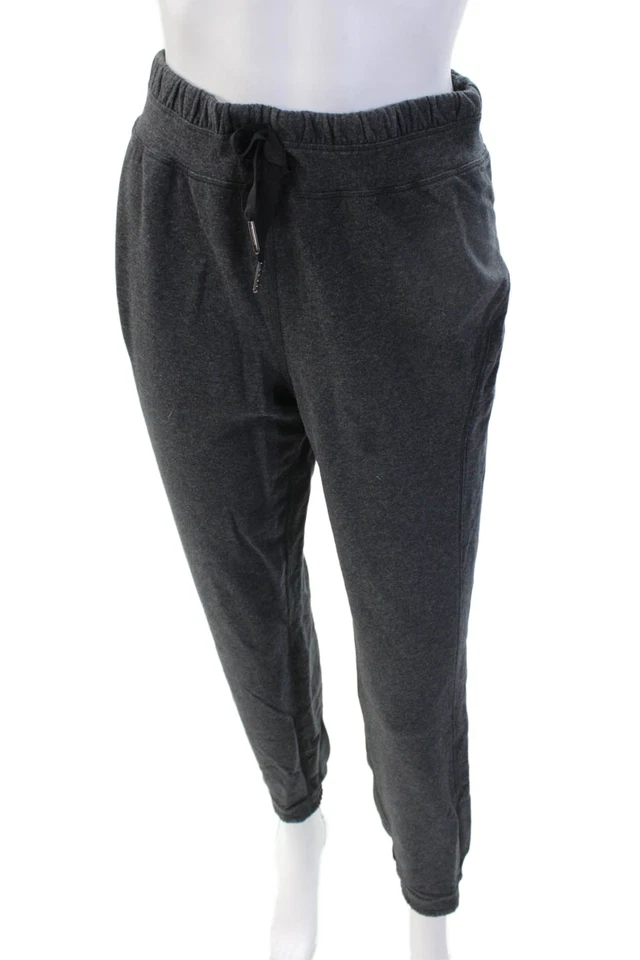 Pantalones deportivos unisex Lululemon gris oscuro con cordón 95 % algodón talla 4 Foto 1 de 4