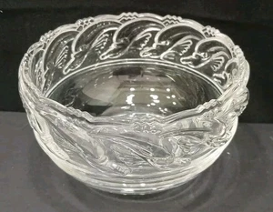 Vintage 1990 Tiffany & Co. Crystal Dolphins & Waves Bowl - Picture 1 of 7