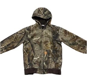 Carhartt Jacket Youth Large 14-16 Realtree Insulated Camo Hooded Quilted Coat - Picture 1 of 5
