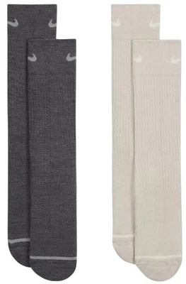 Nike Dri-FIT Everyday Wool Blend Cushioned Crew Socks 2 Pair M 6-8/W 6-10 NEW - Image 1 of 4