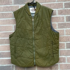 Chaleco Vintage The North Face XL Verde Parque Nacional EE. UU. Cremallera Puffer Desteñido - Imagen 1 de 17