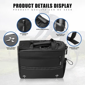 Luggage Bike Rack Bag Waterproof Bicycle Bag Panniers Black For E bike Bicycle - Picture 1 of 11