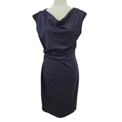 Lafayette 148 Womens Dress 10 Cowl Neck Ruched Waist Stretch Sheath Career - Image 1 of 4