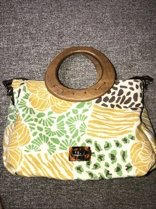 Relic Brand Collection Woven Wood Handle Handbag Satchel Shoulder Bag Purse - Picture 1 of 13