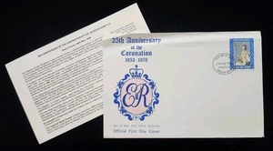 Isle of Man 25th Anniversary of tge Coronation 1953-1978 First Day Cover FDC - Picture 1 of 6