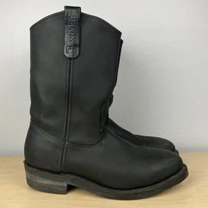 Red Wing Herren Größe 10,5 B 1116 Pecos Schwarz Leder Zum Überziehen Western Arbeitsstiefel - Bild 1 von 12