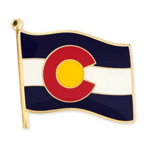 PinMart's Colorado US State Flag CO Enamel Lapel Pin - Picture 1 of 3