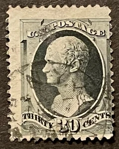 Travelstamps: 1874 US Stamps Scott #165 - 30¢ Denomination Used No Gum - Picture 1 of 5