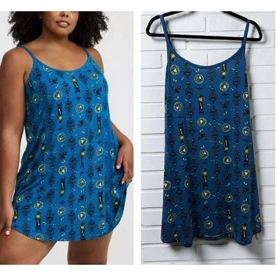 Mini vestido de salón para dormir Torrid 2 (2X 18/20) Disney Haunted Mansion Punk gótico Foto 1 de 4