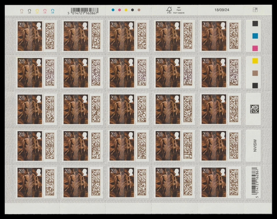 GB Country Definitive Wales Leek 2nd sheet 25 MNH 2024 - Image 1 of 1