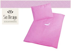 Sei Design Bettwäsche Kinderwagen 60x80+30x40 SET 2 Tlg. Pünktchen rosa - Bild 1 von 5