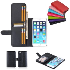 Neu Kartenetui Flip Wallet Leder Tasche Hülle für Apple iPhone 6 - Bild 1 von 36