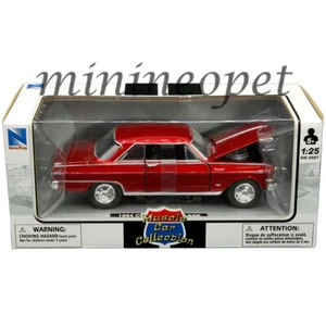 NEW RAY 1964 64 CHEVY NOVA SS  1/25 DIECAST MODEL CAR BURGUNDY 71823 A - Picture 1 of 1