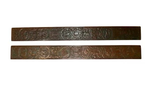 Tiffany Studios #988 Aged Gilt Bronze Large Zodiac Blotter Ends - Bild 1 von 16