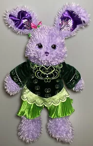 BABW Purple Easter Bunny Rabbit Plush Music Note Ears Green Dress BUILD A BEAR - Picture 1 of 4