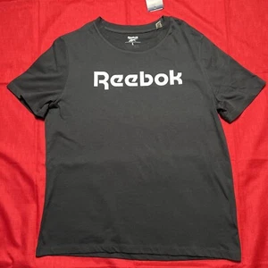 Reebok Women's Black Crew Neck Short Sleeve T-Shirt Size Large - Picture 1 of 7