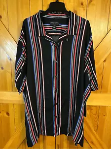 Camicia Shaquille ONeal XLG S/S con bottoni davanti 4XL nera fantasia nuova con etichette (0257) - Foto 1 di 4