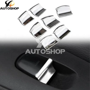 7Pcs/Set ABS Chrome Car Window Lifter Switch Button Cover Trim Fit For Nissan - Foto 1 di 12