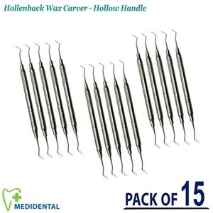 Paquete de 15 talladores de cera hueca restauradores dentales Hollenbeck tallados y contorneados - Imagen 1 de 4