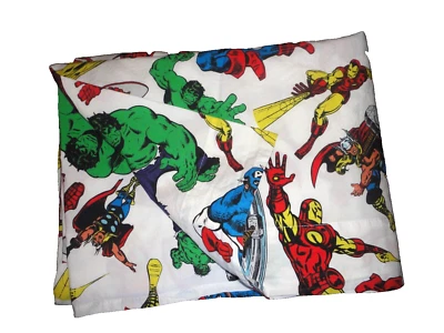 POTTERY BARN KIDS MARVEL super héroes Hulk VERDE ROJO (1) DOBLE HOJA PLANA 60x92 Foto 1 de 4