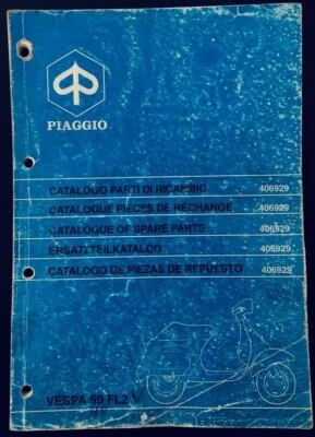 CATALOGO PARTI DI RICAMBIO SPARE PARTS ORIGINALE PIAGGIO VESPA 50 FL2 HP 406929 - Immagine 1 di 4