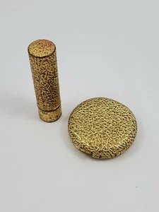 Vintage Gold-tone Revlon Lipstick Tube & Makeup Compact - Picture 1 of 5
