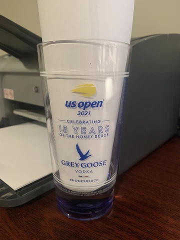 2021 US Open Tennis Grey Goose Vodka Honey Deuce Commemorative Glass Tumbler Cover