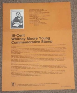 US STAMP POSTER #1875 15¢ WHITNEY MOORE YOUNG COMMEMORATIVE STAMP, 1981 - Picture 1 of 1
