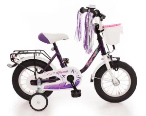 12,5 Zoll Kinderfahrrad Empress Mädchenfahrrad lila weiß mit Rücktritt - Bild 1 von 1