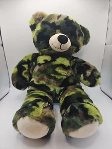 Build-A-Bear Workshop Camouflage Camo Plush Teddy Bear- Stuffed Animal Toy 17" - Picture 1 of 3
