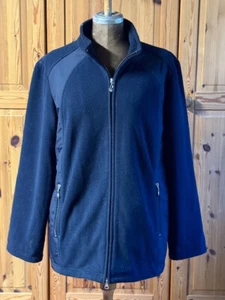 tolle dunkelblaue Ulla Popken Jacke im Materialmix Gr. L - Bild 1 von 4