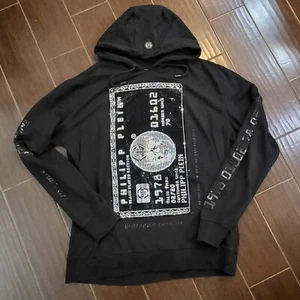 EUC Philipp Vollkristall Kreditkarte schwarz Hoodie Gr. 4XL - Bild 1 von 7