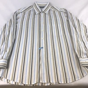 Ermenegildo Zegna dickes schweres blaues und braunes Webhemd für Herren XL neuwertig! - Bild 1 von 12
