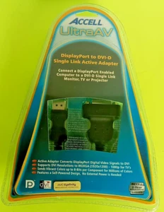 Accell UltraAV B087B-005B DisplayPort to DVI-D Cable Adapter - 10" DVI - Picture 1 of 9