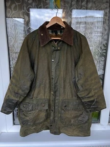 Barbour Gamefair Waxed Jacket Vintage A123 England C42/107cm With Pile Lining - Picture 1 of 24