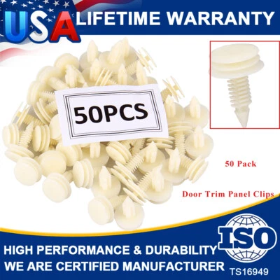 50Pcs Car Door Panel Retainer Clips Rivet For GM GMC Truck & Chevrolet Chevy S10 - Image 1 of 4