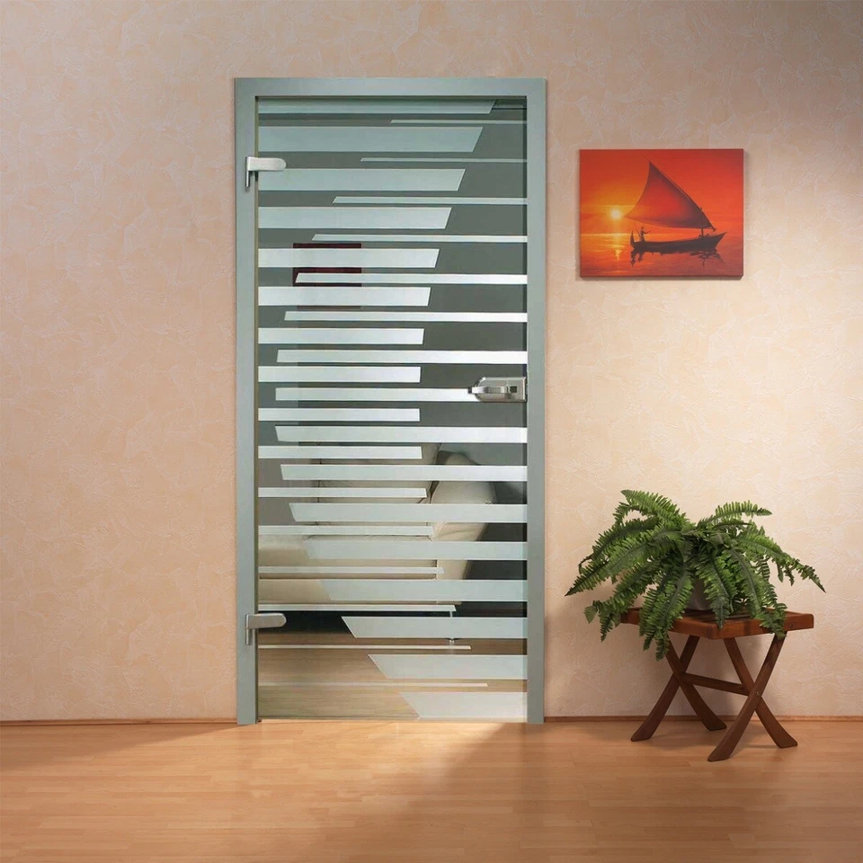 Glastür Glastürblatt 10 Modelle Siebdruck auf Klarglas Sicherheitsglas ESG 8 mm - Bild 1 von 4