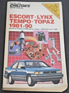 Chilton's Escort Lynx Tempo Topaz 1981-90 Repair & Tune Up Guide Manual #7055 - Picture 1 of 10