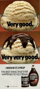 1985 Vintage Print Ad Very Very Good Hershey's Syrup The Best Thing Ice Cream - Picture 1 of 2