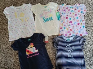 NEW LOT 5 PCS GIRLS CLOTHING SHIRTS TOPS GIRLS 6 GARANIMALS 365 SHORT SLEEVED - Picture 1 of 8