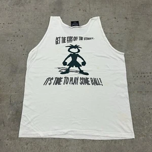 Vintage 90s CHUMP Gear Play Ball White Tank Top T Shirt Adult Size X-Large Rare - Picture 1 of 9