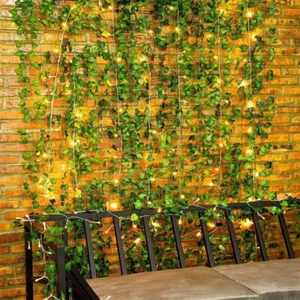 Solar Powered Outdoor String Lights Waterproof Patio Plant Vine Fairy Lights - Picture 1 of 19