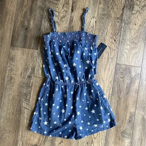 NWT Tommy Hilfiger Girls Pull-On Style Star Romper L Large 12 - 14 - Picture 1 of 7