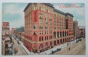 1907 Postcard Railroad Station Philadelphia PA P. & R.R.R. Reading R.R. - Picture 1 of 2