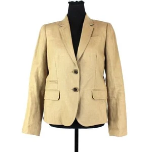 J. Crew Schoolboy Tan Linen 2 Button Single Breasted Blazer Jacket 6 Spring - Picture 1 of 7